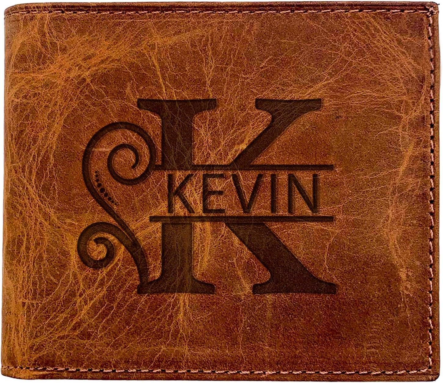 81iMN0h7IL._AC_SL1500_.jpg Personalized Wallet for Men, Custom Gifts for Father, Customized Monogram Wallet for Men, Son, Grandpa, Boyfriend, Fathers Day, Wedding, Anniversary, Birthday, Graduate - Image 1