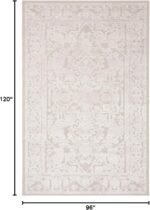 SAFAVIEH Area Rug 8x10 - Reflection Collection - Large - Cream & Ivory, Non-Shedding & Easy Cleaning, Ideal for Living Room, Bedroom, Dining Space (RFT665D) - Image 2