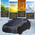 Hail Proof Car Cover for Audi R8 V10 Performance RWD (2021-2025),Anti Hail Thickened Multi-Layered Car Covers Waterproof All Weather with Windproof Rope,Black - Image 3