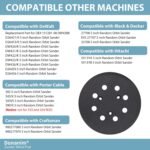 5 Inch 8 Hole Hook and Loop Metal Orbital Sander Pad Compatible with Makita BO5010 BO5030 BO5031 BO5041 XOB01Z Random Orbital Sander, 3 Screw Holes Sanders Replacement Pad Part for 743081-8 743051-7 - Image 3