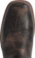 Winbird Square Toe Cowboy Boots for Men Classic Patriot Embroidered Western Boots Men's Vegan Leather Pull On Slip Resistant Boot, Retro Chunky Heel Short Country Boots for Spring Fall - Image 6