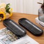 10.6’’ Marble Tray, Decorative Bowl for Home Decor, Natural Marble Key Bowl, Candy Bowl, Decorative Tray for Entryway Table, Vanity and Bathroom Countertop(Black) - Image 6