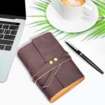 Leather Journal 4"x 6" Genuine Leather Notebook Journal for Men/Women with Giftable BOX - 300 Lined Kraft Pages Vintage Leather Bound Journal for Diary Travelling (Brown) - Image 7
