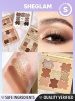 SHEGLAM 8-Color Shimmer Matte Eyeshadow Palette Smooth Blendable Jazy Jigsaw Eyeshadow Palette-Love N' Taupe - Image 2