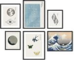 HAUS AND HUES Traditional Japanese Art Prints - Japanese Wall Art, The Great Wave Off Kanagawa Famous Art Prints Asian Posters, Tiger Posters, Wave Prints Wall Art, Japan Poster (Unframed)