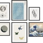 HAUS AND HUES Traditional Japanese Art Prints - Japanese Wall Art, The Great Wave Off Kanagawa Famous Art Prints Asian Posters, Tiger Posters, Wave Prints Wall Art, Japan Poster (Unframed)