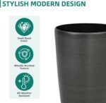 22.8" Tall Planters Set of 2, High-Density Resin Brushed Outdoor Pots for Plants, Versatile Indoor/Outdoor Flower Pots w/Drainage Hole for Patio Garden Porch & Living Room Decor, Ideal Gift - Image 7