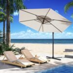 SUNBURY 9FT/10FT Patio Umbrella w Easy Tilt Adjustment, Round Offset Hanging Patio Umbrella w 360 Rotation, Cantilever Patio Umbrellas Polyester Shade for Backyard, Poolside, Lawn, Courtyard, Deck - Image 9