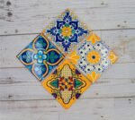 Mexican Talavera Tile Spanish Mediterranean Art Colorful 4"x4" Ceramic Hand Painted Mosaic for Bathroom, Wall, Mirror, Kitchen Rustic Decor Pottery (20, Multi1) - Image 4