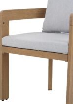 Christopher Knight Home Elko Acacia Wood Outdoor Dining Set for 6, Wooden 7 Piece Patio Dining Table Set, Outdoor Metal Dining Chair and Table Set with Cushion, Patio Furniture Set, Teak+Light Gray - Image 11