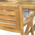 Christopher Knight Home Desoto Acacia Wood Patio Dining Set, 7-Pcs Set, Teak Finish With Rustic Metal - Image 4