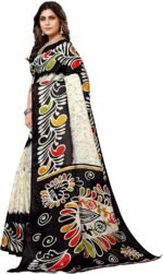 Art Silk Saree for Women Printed Indian Sari with Unstitched Blouse - Image 2