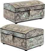 February Mountain Mother of Pearl Wooden Trinket Box - Abalone shell Jewelry box for mom, daughter, sister, friend - Trinkets, Treasure, Gift card, Business card holder Decorative box - Image 7