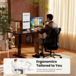 ErGear Height Adjustable Electric Standing Desk, 47.2 x 23.6 Inches Sit Stand up Desk, Memory Computer Home Office Desk (Black) - Image 8