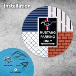 Parking Only Sign for Mustang - 8x12 Aluminum Garage Gifts for Men - Image 6