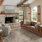 Loloi Magnolia Home by Joanna Gaines Millie Collection MIE-03 Charcoal/Dove 11'-6" x 15'-7", .25" Pile Height, Area Rug