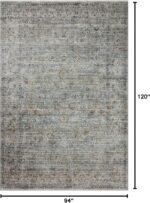Loloi Jean Stoffer Katherine Collection KES-01 Ocean/Gold 7'-10'' x 10', .25" Pile Height, Area Rug - Image 2