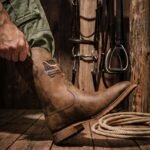 Winbird Cowboy Boots For Men Square Toe Western Men's Boots Vegan/Genuine Leather with Classic Patriot Pull On Boot, Slip Resistant Country Boots Chunky Heel Short Boots for Spring Fall - Image 4