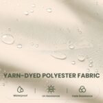 9' X 12' Cantilever Patio Umbrella with Base Included Rectangular Outdoor Large Offset Umbrellas with 7 Tilts Adjustable 360°Rotation for Deck Pool Garden Backyard, Beige - Image 7