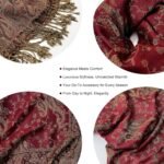 zero season Boho Paisley Pashmina Shawl Wrap Lightweight Scarf for Women, Silky Feel Bohemian Wrap for Travel & Daily Wear - Image 6