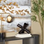 Deco 79 Aluminum Metal Abstract Decorative Sculpture Jack Home Decor Statue, Accent Figurine 10" x 11" x 9", Black - Image 5