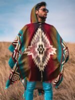 Wool Poncho Men – Handmade Alpaca PONCHO – Mexican Poncho Style - Cowboy Ponchos for Men – Alpaca Ponchos. - Image 9