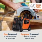Generac 5,200-Watt Dual-Fuel Portable Inverter Generator - Gas and Propane Compatible - Quiet Operation - Clean, Stable Power - CA Compliant - Great for Home Backup, Camping, and RV Use - Image 5