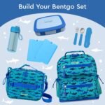 Bentgo Kids Bento-Style 5-Compartment Leak-Proof Lunch Box - Ideal Portion Sizes for Ages 3 to 7 - Durable, Drop-Proof, Dishwasher Safe, PFAS & BPA-Free & Made with Food-Safe Materials (Blue) - Image 6