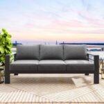 Solaste Outdoor Couch Aluminum Patio Furniture Sofa, 3-Seat All-Weather Metal Outdoor Patio Furniture with Cushions,Dark Grey - Image 6