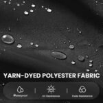 9' X 12' Cantilever Patio Umbrella with Base Included Rectangular Outdoor Large Offset Umbrellas with 7 Tilts Adjustable 360°Rotation for Deck Pool Garden Backyard, Black - Image 7