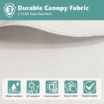 SUNBURY 9FT/10FT Patio Umbrella w Easy Tilt Adjustment, Round Offset Hanging Patio Umbrella w 360 Rotation, Cantilever Patio Umbrellas Polyester Shade for Backyard, Poolside, Lawn, Courtyard, Deck - Image 3