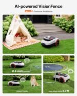 Segway Navimow i215 LiDAR Robot Lawn Mower, Wire Free Robotic Lawn Mower for 0.37 Acre, LiDAR & Vision Dual Fusion, Auto Mapping, Off-Road Wheels for 45% Slopes, Quiet 59 dB(A) Mowing - Image 5