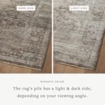Loloi Magnolia Home by Joanna Gaines Millie Collection MIE-03 Charcoal/Dove 11'-6" x 15'-7", .25" Pile Height, Area Rug - Image 3