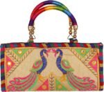 Craft Trade Clutch Bags for Women - Rajasthani Hand Embroidered Mini Crossbody Bag Women's Cluches for Wedding Party Gifts