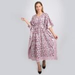 Fabric Venue Kaftan Dresses for Women - Sanganeri Ethnic Prints - Free Size Kaftans for Women - Hand Block Printed Cotton Kaftans - Image 2