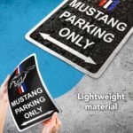 Parking Only Sign for Mustang - 8x12 Aluminum Garage Gifts for Men - Image 3