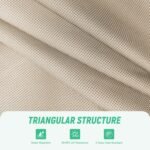 Greesum 10FT Outdoor Patio Umbrella with High Pedel and 4 Gear Heights, Large Offset Market Umbrella with 360-degree Rotation, Without Base, Hanging Outdoor Shade for Garden, Lawn, Pool, Beige - Image 8