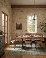 Loloi Magnolia Home by Joanna Gaines Wimberly Collection WYM-03 Lagoon/Wheat 7'-9" x 9'-9" Area Rug - Image 2