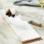 Mud Pie - 40700003 Mud Pie Marble and Gold Edge Hostess Set Serving Platter, One Size, white - Image 8