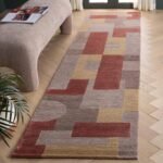 SAFAVIEH Tibetan Collection Runner Rug - 2'6" x 10', Multi, Hand-Knotted Modern Wool, Ideal for High Traffic Areas in Living Room, Bedroom (TB509A)