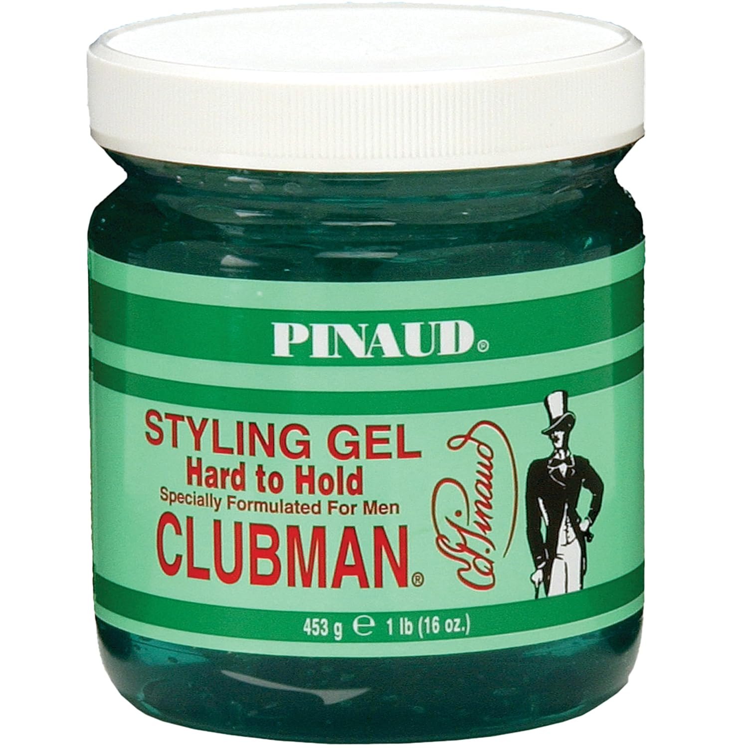 81ExlguFL._SL1500_.jpg Clubman Pinaud Hair Styling Gel - Hard to Hold & High Shine Hair Gel for Men, Alcohol-Free Formula, Men's Grooming, 16 oz - Image 1